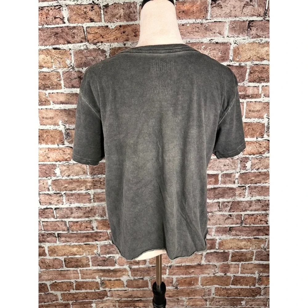 Isaac Morris God Bless America Graphic Tee Charcoal Mineral Wash Large L - Picture 6 of 9